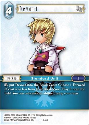 Final Fantasy Trading Card Game: Opus I (Base Set) card 048C Devout
