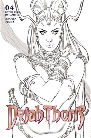 Dejah Thoris (2023) issue 4-G Joshua Swaby 1:10 Line Art Cover