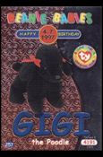 Beanie Babies Series 2 (Birthday or Rookie Subset) card 257 Gigi the Poodle Blue Lettering