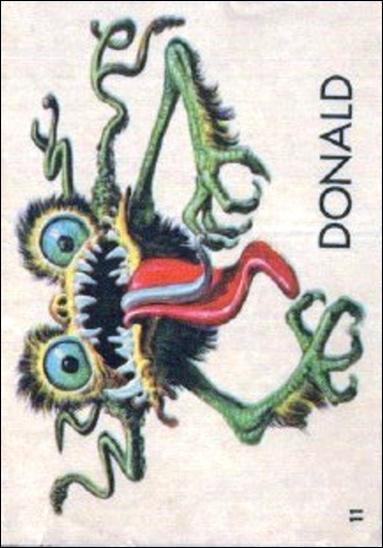 Ugly Stickers (1965) (Base Set) card 11-B Donald