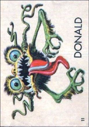 Ugly Stickers (1965) (Base Set) card 11-B Donald