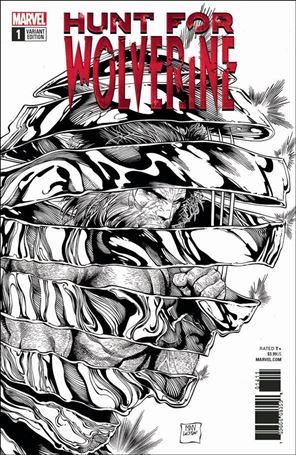 Hunt for Wolverine issue 1-G Steve McNiven 1:50 Black and White Cover