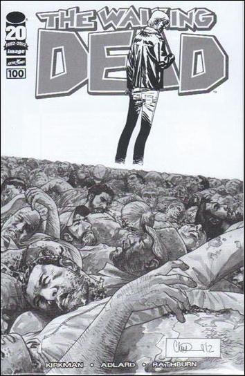 Walking Dead (2003) issue 100-J Charlie Adlard 1:200 Wraparound Sketch Cover