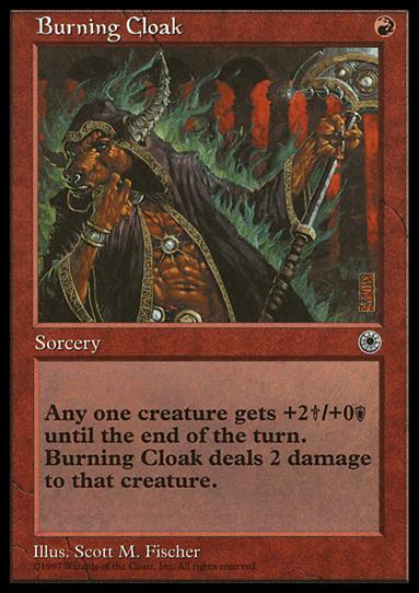 Magic the Gathering: Portal (Base Set) card 120 Burning Cloak