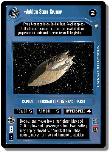 Star Wars: Special Edition Limited (Base Set) card 141 Jabba's Space Cruiser
