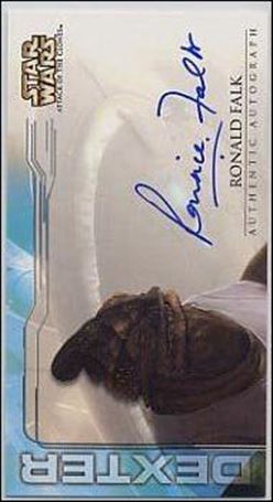 Star Wars: Attack of the Clones Widevision  (Autograph Subset) card nn8 Ronald Falk - Dexter Jettster (1:29 Packs)