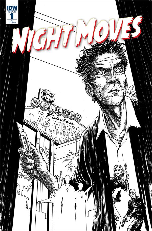 Night Moves issue 1-B 1:10 Black & White Cover