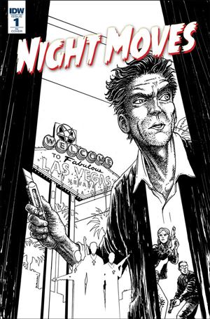 Night Moves issue 1-B 1:10 Black & White Cover