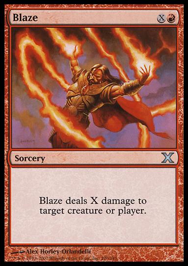 Magic the Gathering: 10th Edition (Base Set) card 190 Blaze