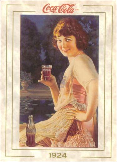 Coca-Cola Collection Series 1 (Base Set) card 23 Calendar Girl (1924)