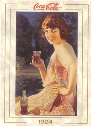 Coca-Cola Collection Series 1 (Base Set) card 23 Calendar Girl (1924)