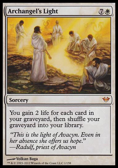 Magic the Gathering: Dark Ascension (Base Set) card 1 Archangel's Light