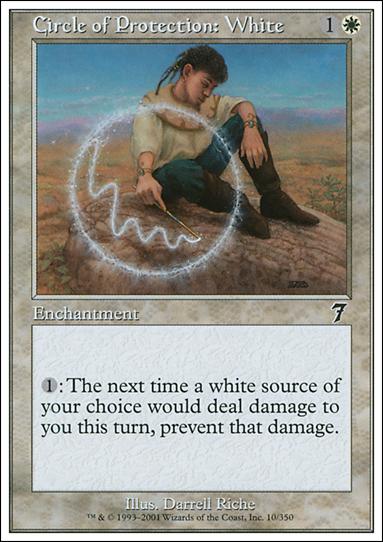 Magic the Gathering: 7th Edition (Base Set) card 10 Circle of Protection: White