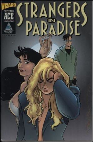 Strangers in Paradise (1993) issue 1-D Wizard Ace Edition #3 with Acetate Cover