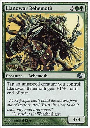Magic the Gathering: 8th Edition (Base Set) card 261 Llanowar Behemoth
