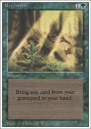 Magic the Gathering: Revised (Base Set) card 214 Regrowth