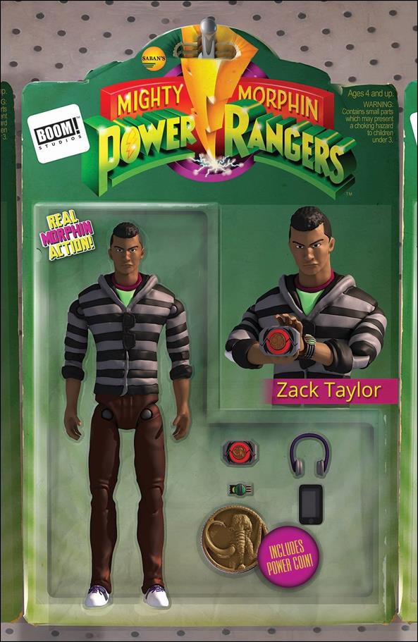 Mighty Morphin Power Rangers issue 18-D Haskell Mackowski Action Figure Cover