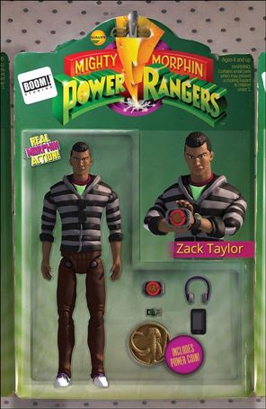 Mighty Morphin Power Rangers issue 18-D Haskell Mackowski Action Figure Cover