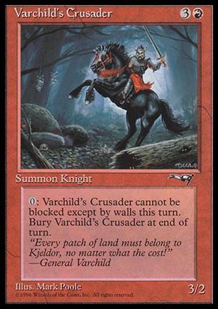 Magic the Gathering: Alliances (Base Set) card 82-B Varchild's Crusader