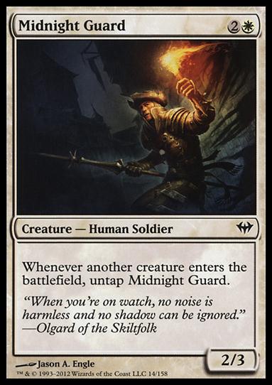 Magic the Gathering: Dark Ascension (Base Set) card 14 Midnight Guard