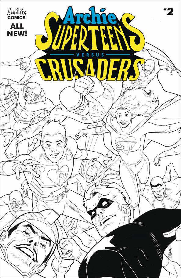 Archie's Superteens Versus Crusaders issue 2-B David Williams Wraparound Black & White Cover