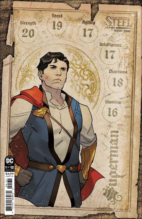 Dark Knights of Steel issue 1-C Yasmine Putri 1:25 Character Sheet Cardstock Cover