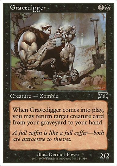Magic the Gathering: 6th Edition (Base Set) card 134 Gravedigger