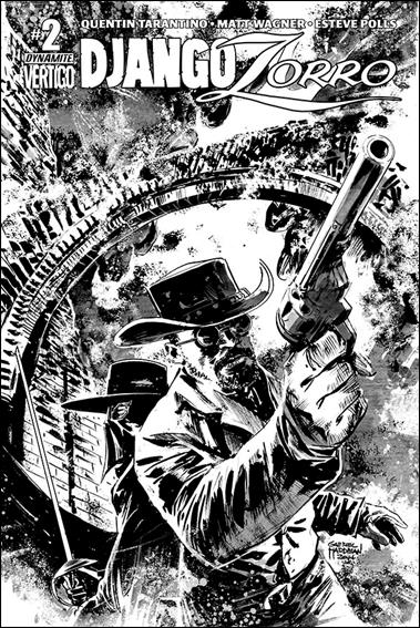 Django/Zorro issue 2-E Gabriel Hardman 1:25 Black & White Cover