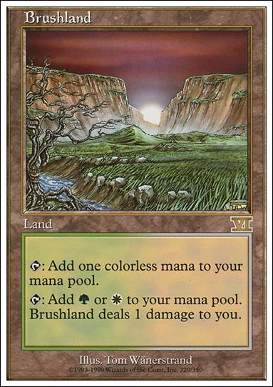 Magic the Gathering: 6th Edition (Base Set) card 320 Brushland