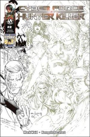 Cyberforce/Hunter-Killer issue 2-E Eric Basaldua Long Beach Comic Con Sketch Cover