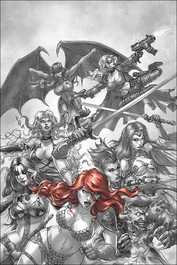 Red Sonja: Age of Chaos issue 1-I Alan Quah 1:7 Hellfire Red VIrgin Cover