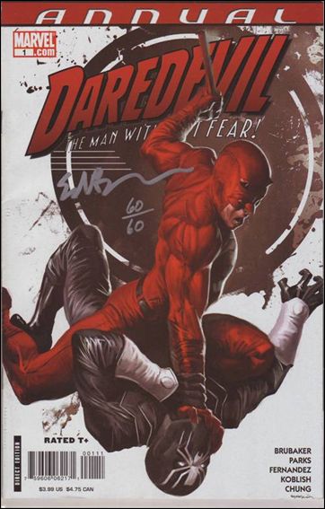 Daredevil Annual (1967) issue '1'-B DF (Signed by Ed Brubaker) 1/60