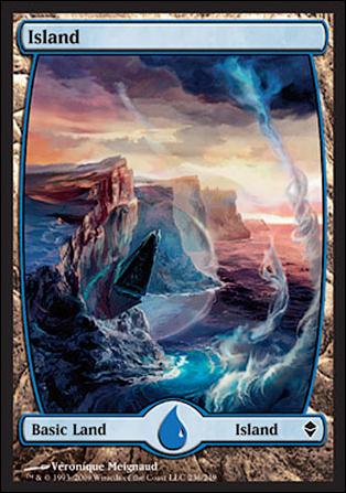 Magic The Gathering: Zendikar (Base Set) card 236 Full Art Land (Island)