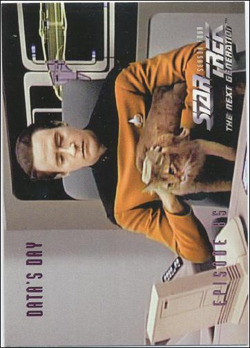 Star Trek: The Next Generation - The Episode Collection Season Four (Base Set) card 352 Data's Day, Episode 85A
