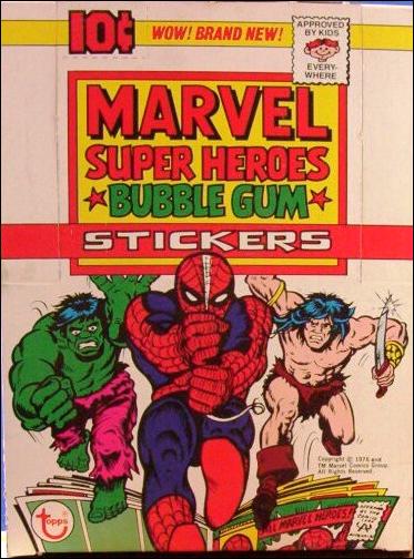 Marvel Super Heroes Stickers card 1 Sealed Box