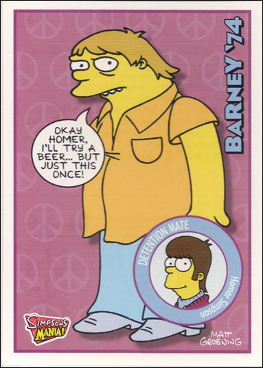 Simpsons Mania! (Base Set) card 35 Barney '74