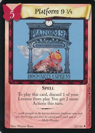 Harry Potter (Base Set) card 32 Platform 9 3/4