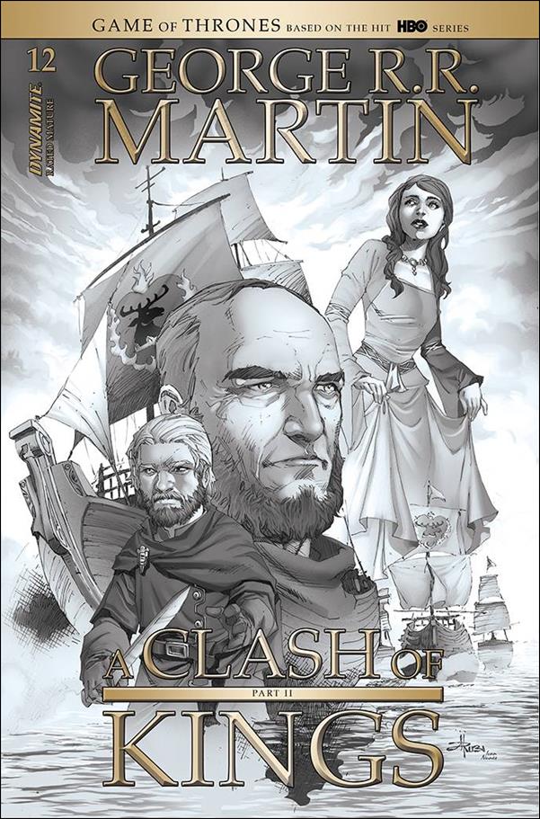 George R. R. Martin's A Clash of Kings (2020) issue 12-D Mel Rubi 1:20 Black & White Cover