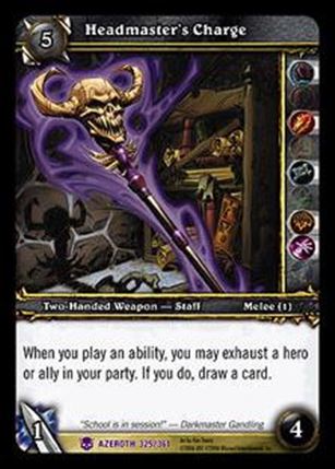 World of Warcraft: Heroes of Azeroth (Base Set) card 325 Headmaster's Charge
