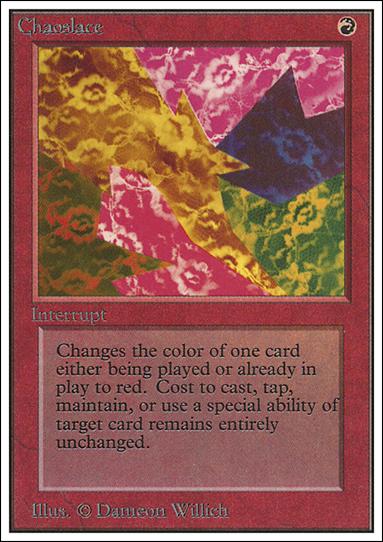 Magic the Gathering: Unlimited (Base Set) card 140 Chaoslace