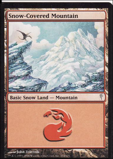 Magic the Gathering: Coldsnap (Base Set) card 154 Snow-Covered Mountain