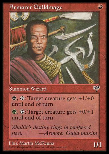 Magic the Gathering: Mirage (Base Set) card 156 Armorer Guildmage