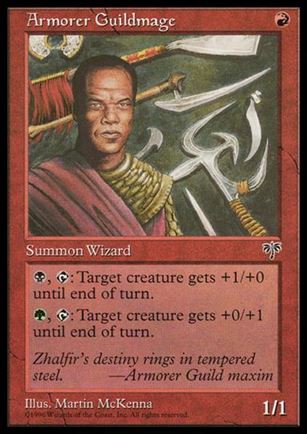 Magic the Gathering: Mirage (Base Set) card 156 Armorer Guildmage