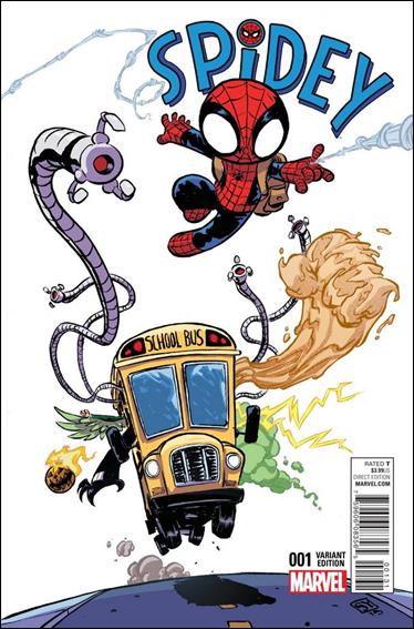 Spidey issue 1-C Skottie Young Baby Cover