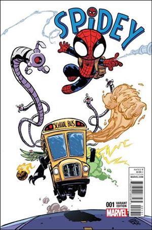 Spidey issue 1-C Skottie Young Baby Cover