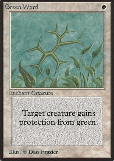 Magic the Gathering: Limited Edition Beta (Base Set) card 21 Green Ward