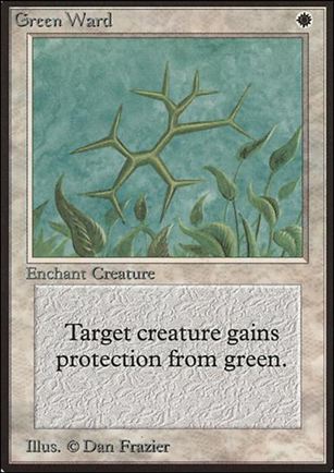 Magic the Gathering: Limited Edition Beta (Base Set) card 21 Green Ward