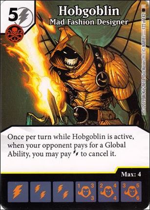 Marvel Dice Masters Amazing Spider-Man card 122 Hobgoblin: Mad Fashion Designer 