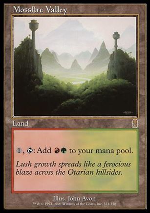 Magic the Gathering: Odyssey (Base Set) card 321 Mossfire Valley