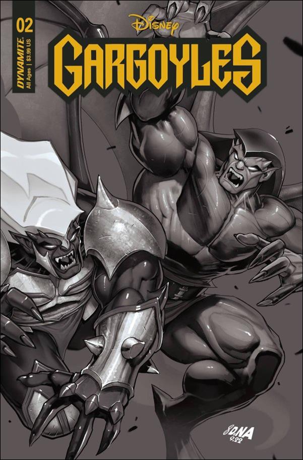 Gargoyles (2022) issue 2-I David Nakayama 1:15 B&W Cover